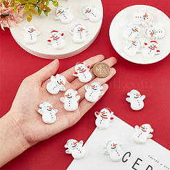 20 Stück 5 Farben Schneemann Weihnachtsmotiv Lebensmittelqualität umweltfreundliche Silikon Fokalperlen&nbsp;SIL-CP0001-05