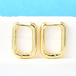 Latón pendientes de aro Huggie&nbsp;X-EJEW-F245-04G-A