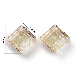 Geprägte Glas Strass Anhänger&nbsp;GLAA-J101-03A-001PS