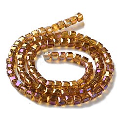 FilI di perline in vetro placcato&nbsp;EGLA-R030-6x6mm-17