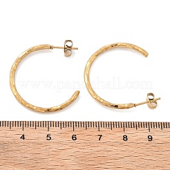 Boucles d'oreilles à tige en acier inoxydable 304 en forme de C&nbsp;EJEW-R017-04G-03