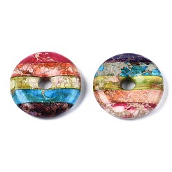 Regenbogenfarbene natürliche imperiale Jaspis-Anhänger&nbsp;G-S359-324