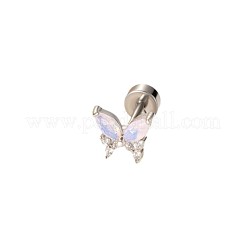 Orecchini a farfalla in ottone con pavé di zirconi cubici&nbsp;FS-WGFCA2D-02