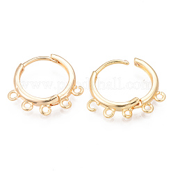 Reperti per orecchini a cerchio huggie in ottone&nbsp;KK-R116-040-NF