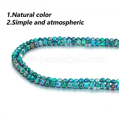 2 Strang natürliche Chrysokoll- und Lapislazuli-Perlenstränge&nbsp;G-GO0001-39