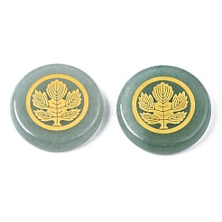 Cabochons d'aventurine verte naturelle thème automne&nbsp;G-S375-004A