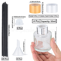 4 Stück Aromatherapie-Diffusorflasche aus Glas&nbsp;AJEW-CP0006-11