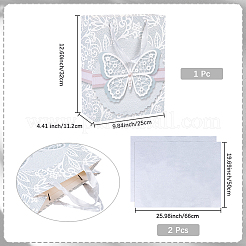 1 Stück Geschenktüten aus Papier mit Schmetterlingsdruck und Henkeln aus Band&nbsp;ABAG-SP0001-10B