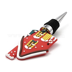 Tappi per bottiglie di vino in lega di alluminio e pvc a tema natalizio&nbsp;FIND-Q091-01G