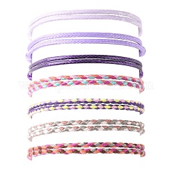 14 Stück 7 Farben Baumwollkordel Armband Set für Männer und Frauen&nbsp;BJEW-FS00025-05