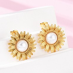Boucles d'oreilles à tige en acier inoxydable 304&nbsp;EJEW-G423-31B-G