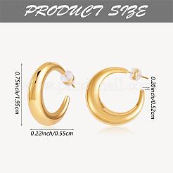 Croissant de lune grosses boucles d'oreilles boucles d'oreilles demi-créoles boucles d'oreilles ovales ouvertes larme cerceau boucles d'oreilles tirer à travers les boucles d'oreilles déclaration bijoux cadeau pour les femmes&nbsp;JE1089C