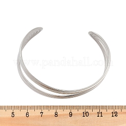 304 Edelstahl-Armreife für Damen&nbsp;BJEW-B108-02P