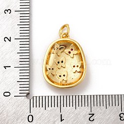 Pendentifs avec zircon cubiques à micro-pavés en laiton&nbsp;KK-U033-17G
