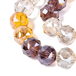 Chapelets de perles en verre transparent électrolytique&nbsp;EGLA-Q135-8MM-C09
