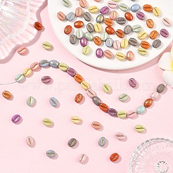 100pcs 10 Farben undurchsichtige Acrylperlen&nbsp;MACR-YW0004-61