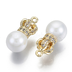 Pendenti in zirconi cubici trasparenti in micro pavè di ottone&nbsp;KK-S348-562-NF