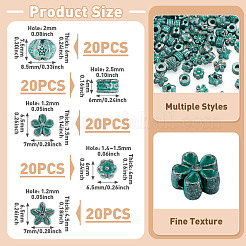 Perline in lega di stile tibetano 100 pz 5 stili&nbsp;FIND-TA0010-99ABG