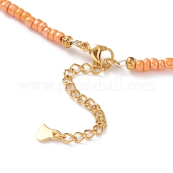 Collane di perle di vetro rotonde&nbsp;NJEW-JN03207