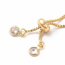 Bracelets coulissants en verre en laiton réglables&nbsp;KK-A178-05G