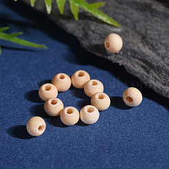 Perles en bois naturel non fini&nbsp;WOOD-PH0001-09A