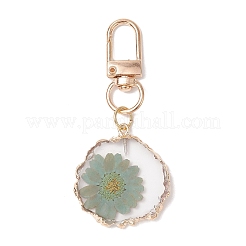 Decorazione pendente in resina con fiori secchi interni&nbsp;HJEW-JM02663-01