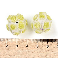 Acryl handgefertigte leuchtende Polymer Clay Strassperlen&nbsp;CLAY-H003-07