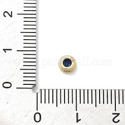 Flache runde Messing-Mikropavé-Zirkonia-Cabochons&nbsp;KK-P345-13G-A09