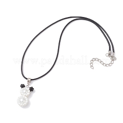 Colliers en perles de rocaille et perles de verre&nbsp;NJEW-MZ00126-01