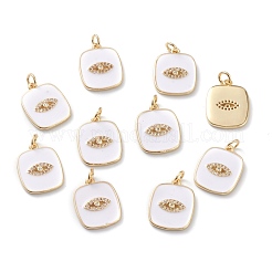 Pendenti in zirconi cubici trasparenti in micro pavè di ottone&nbsp;ZIRC-Z008-12G