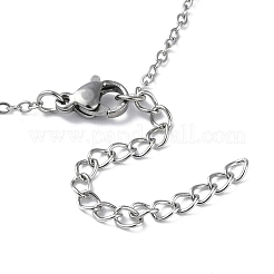 Bracciale a catena in acciaio inossidabile 304 con perline rondelle smaltate&nbsp;BJEW-G683-02P-01