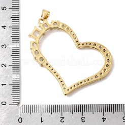 Pendentifs en laiton zircon cubique transparent&nbsp;KK-H267-043B-G
