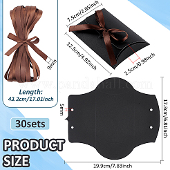 Boîtes à oreillers pliantes en papier kraft&nbsp;LS-CON-WH0125-01A