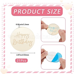 21 Stück Acryl-Geburtstags-Cupcake-Einlegekarte mit Spiegeleffekt&nbsp;AJEW-SP0001-65A