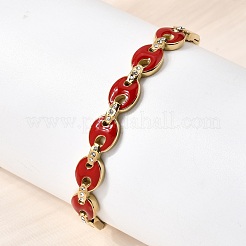 Brazaletes con bisagras de acero inoxidable 304 esmaltados&nbsp;BJEW-B168-01G