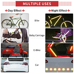 8 set di 2 strisce adesive riflettenti di sicurezza per animali domestici a forma di stella e luna&nbsp;AJEW-GA0003-53