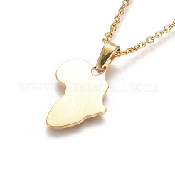 Colliers pendentifs en acier inoxydable 304&nbsp;X-NJEW-F275-19G