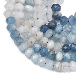 Natürliche teufelsblaue Aquamarin-Perlenstränge&nbsp;G-NH0073-A01