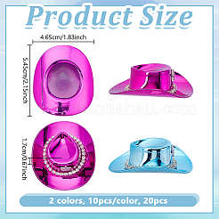 20 Stück 2 Farben Kunststoff & Eisen & Acryl Fascinator Hut für Puppe&nbsp;DIY-GA0009-70