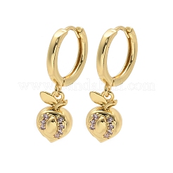 Créoles en laiton avec zircon cubique&nbsp;EJEW-Q015-01G-C