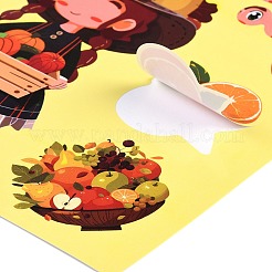 6 Stück Thanksgiving Day Cartoon-Papier selbstklebende Bildaufkleber&nbsp;LS-STIC-C010-30