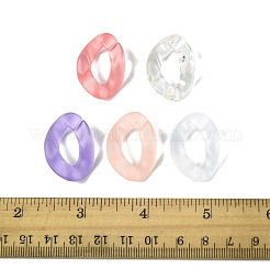 60pcs 5 Farben transparente Acrylverbindungsringe&nbsp;OACR-FS0002-54