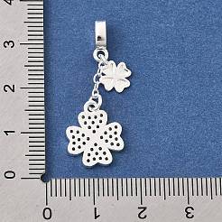 Pendenti in zirconi cubici trasparenti in micro pavè di ottone&nbsp;KK-Z156-17S