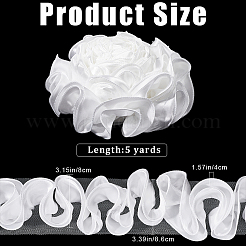 4.6~5 Yards gewellte Spitze aus Polyester-Satin-Chiffon&nbsp;OCOR-GF0003-53B