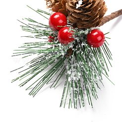 Décor de pics de pin de simulation de noël d'hiver artificiel en plastique&nbsp;DIY-P018-B01