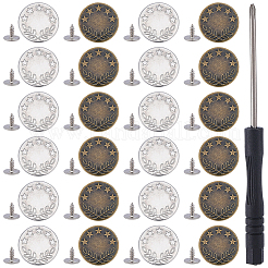 40Sets 2 Arten Legierungsknöpfe&nbsp;BUTT-GF0004-27A