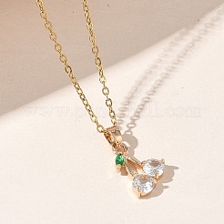 Colliers pendentifs en laiton et zircon cubique&nbsp;SA-CBA7E55-04G-02