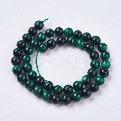 Hebras de abalorios de ojo de tigre naturales&nbsp;G-E468-E04-8mm