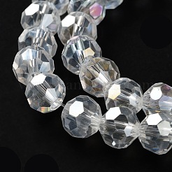 Chapelets de perles en verre électroplaqué&nbsp;EGLA-R016-8mm-25