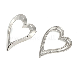 Ohrstecker aus Messing mit Herz-Rack-Beschichtung für Damen&nbsp;EJEW-S325-04P